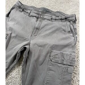Duluth Trading Co Flex Fire Hose Pants Cargo Gray Workwear Mens Measures 43x28
